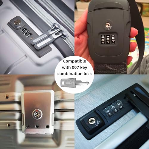 2PCS Master Luggage Keys 007 002 Universal Luggage Bag Suitcase for Forgotten Password Code Combinations of Luggage Locks (2pcs 007+007 Key) - size: 2pcs 007+007 key