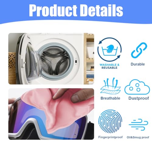 Microfiber Drawstring Bags, Multi-Size Soft Protective Pouches for Shoes, Ski Goggles, Sunglasses, Handbags & Camera Lenses - color: Pink