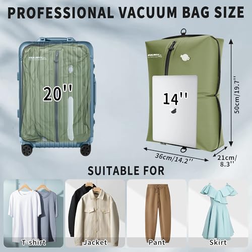 EULANT Travel Vacuum Bags,IPX8 Waterproof Vacuum Compression Bag - color: Green, size: 3 Pack
