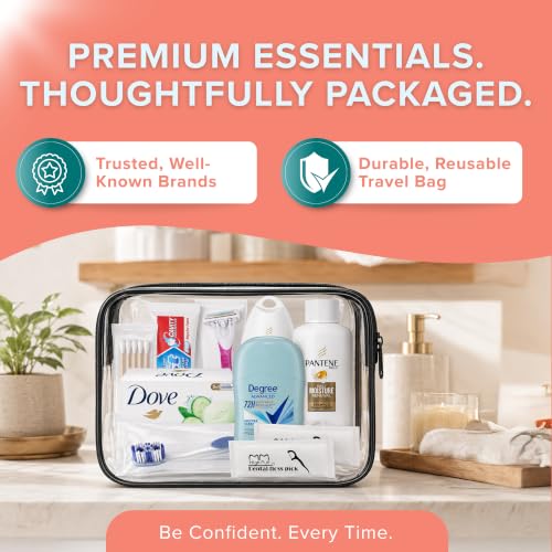 15-Piece Women’s Travel Toiletry Kit – With Premium Brand-Name Toiletries - size: 1 Pack
