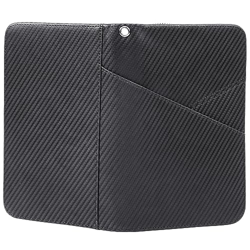 Polare Leather Passport Holder Travel Document Organizer Ticket Holder Case - color: Carbon Black