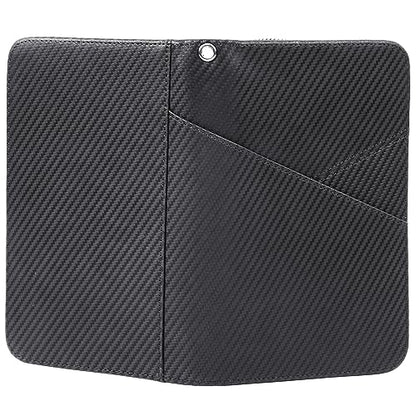 Polare Leather Passport Holder Travel Document Organizer Ticket Holder Case - color: Carbon Black