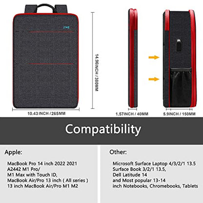ZINZ Slim & Expandable Laptop Backpack 13-14 inch,B01RD01 - color: B01rd01, size: 13"-14"