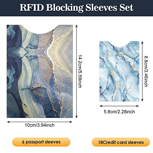 Woanger 24 Pcs RFID Sleeves for Credit Cards Passport Holders Slim