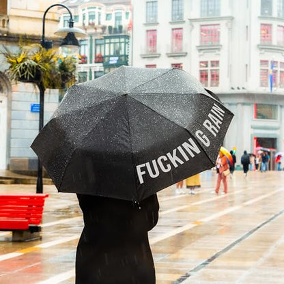 Fisura - Travel Umbrella – Original Strong Automatic Folding Rain Umbrella, Compact Small Light & Portable, Waterproof Rain for Gift - color: Black