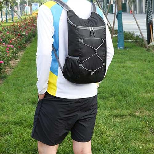 levayhill 16L Foldable Hiking Backpack,Small Packable Daypack,Black - color: Black