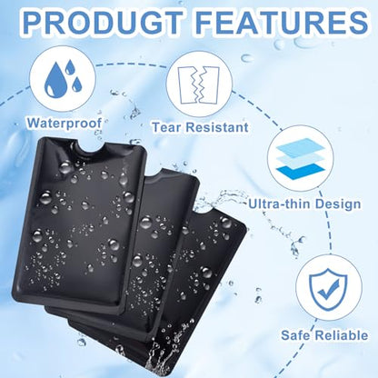 OIIKI 20PCS RFID Blocking Sleeves for Credit Card, Black - color: Black