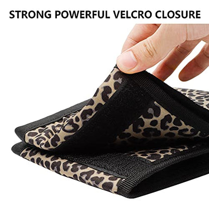 riemot Luggage Travel Cup Holder Free Hand Suitcase Drink Carrier Leopard - color: Hook & Loop: Leopard