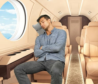 BlueHills Premium Soft Travel Blanket Pillow Combo Airplane - Light Gray - color: Lgray-1pk-t024