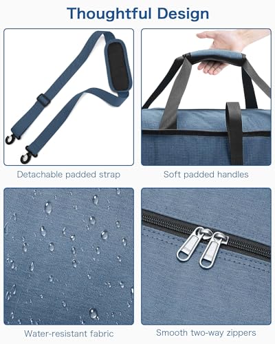 100L Extra Large Foldable Duffle Bag for Travel with Shoe Compartment - color: Dark Blue, size: 100L