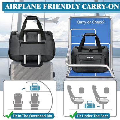 Underseat Carry On Luggage Bag Airplanes Personal Item Bag - 18 IN Grey - color: Grey, size: 18 IN
