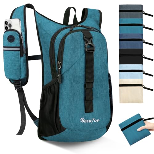 Seektop 15L Small Hiking Backpack for Women Men, Lightweight Hiking Daypack - color: Teal Blue, size: 15L