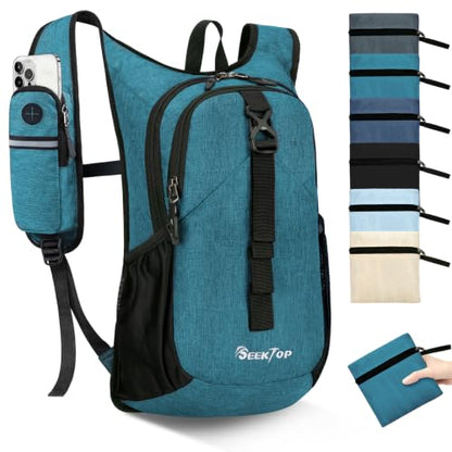 Seektop 15L Small Hiking Backpack for Women Men, Lightweight Hiking Daypack - color: Teal Blue, size: 15L