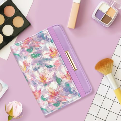 Coco Rossi Passport Holder for Travel Women Slim RFID Passport Cover Wallet - color: Garden Flower