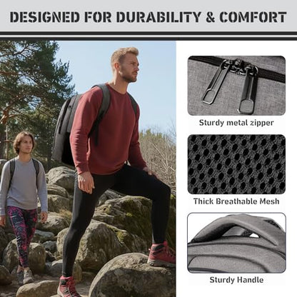 18.4" Large Laptop Backpack,Business Travel TSA Approved Slim Work Bag - color: Grey, size: 3X-Large