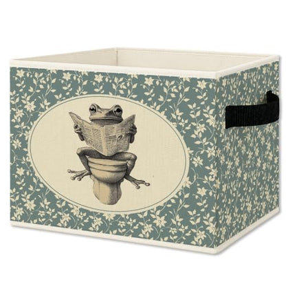 Funny Frog Bathroom Storage Bins Box Collapsible Basket - color: Color31
