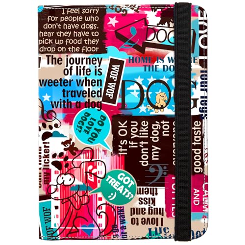 Passport Holder,Cute Passport Cover,Travel Wallet with Credit Card Slots Rfid passport Wallet Waterproof Documents Organizer Women Men (Dog) - color: Dog