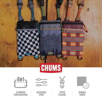 Chums Rover Phone Tote - Crossbody Bag with Adjustable Strap - Tactical Sling Bag for Women & Men w/Multiple Pockets - color: Palm Tree