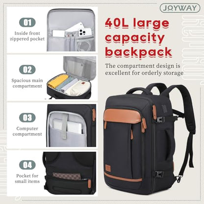 Joyway Expandable Luggage Sets 5 Piece, Lightweight Hard Shell Travel Suitcase Set with Spinner Wheels and TSA Lock - color: Black, size: 5 piece set