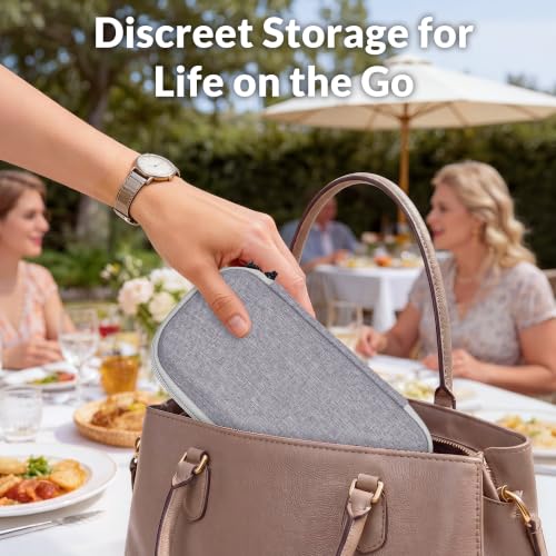 Insulated Cooler Travel Case for 2 Zepbound & Mounjaro Pens, Grey - color: Grey, size: Fits 2 Pen