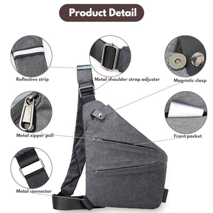 Anti Theft Travel Bag,Crossbody Travel Bag - color: Green, style: Right Shoulder