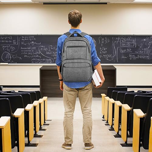 MATEIN Backpack Lunchbox for Men, Anti Theft Cooler Backpack Fit 17" Laptop - color: Grey, size: 17 Inch
