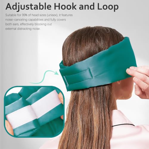 Soft Sleep Mask, Blackout Eye Mask for Side Sleepers for Women Men - color: Green