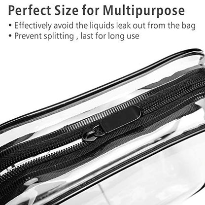 PACKISM TSA Approved Toiletry Bag - Clear Makeup Bag, Black White Grey - color: Black White Grey, size: Medium Set