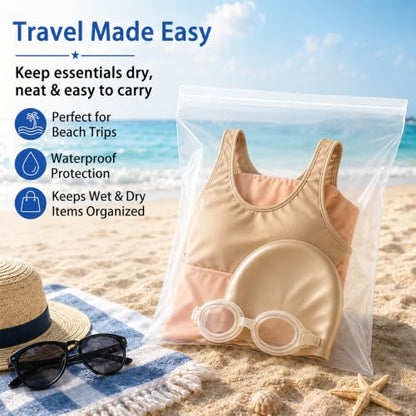 Large 3 Gallon Zippered Plastic Bags for Storage- 16'' x 18'', Ideal for Clothes Clothing, Travel, Moving, 2-mil Thick Clear Plastic, 60 pack - size: 3 gal-60 pack