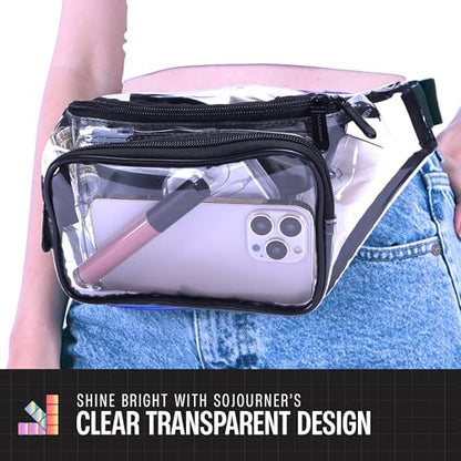 SoJourner Clear Stadium Approved Fanny Pack, Clear Transparent - color: Clear