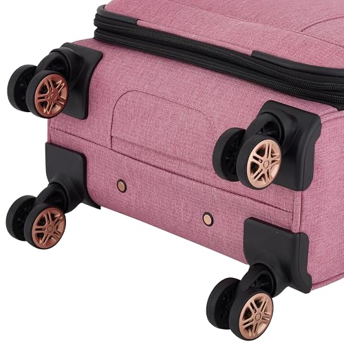 kensie Hudson Softside 3-Piece Spinner Luggage Set, Mellow Mauve - color: Mellow Mauve