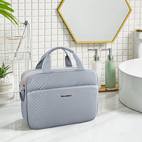 BAGSMART Toiletry Bag for Women, Medium Water-resistant, Grey - color: Grey, size: Medium