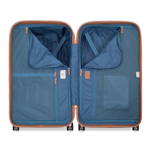 DELSEY PARIS Chatelet Air 2.0 Checked Luggage Trunk 26 Inch, Hardside Polycarbonate Suitcase, Dual-Density Spinner Wheels, TSA Lock, Blush Pink - color: Blush Pink, size: Checked-26 Inch Trunk