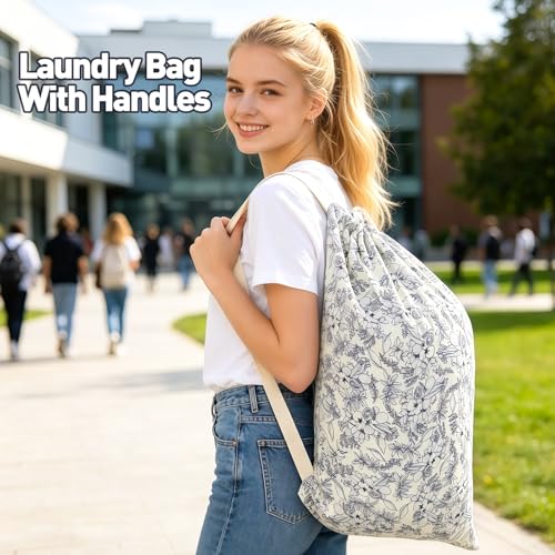 Laundry Bag Backpack for Dorm & Travel, 29 x 18" Large Dirty Bag - color: Vegetable Print