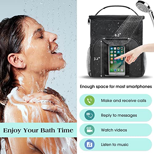 Attmu Mesh Shower Caddy Portable Dorm Room Essentials, Toiletry Tote Bag - color: Black