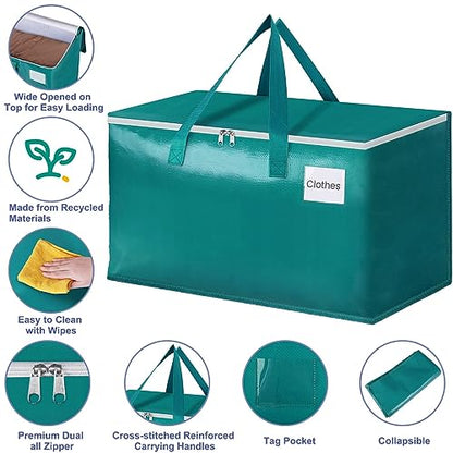 StorageRight Moving Bags, Moving Boxes, 93L 10-Pack Sotrage Totes, Green - color: Green, size: 10 Pack