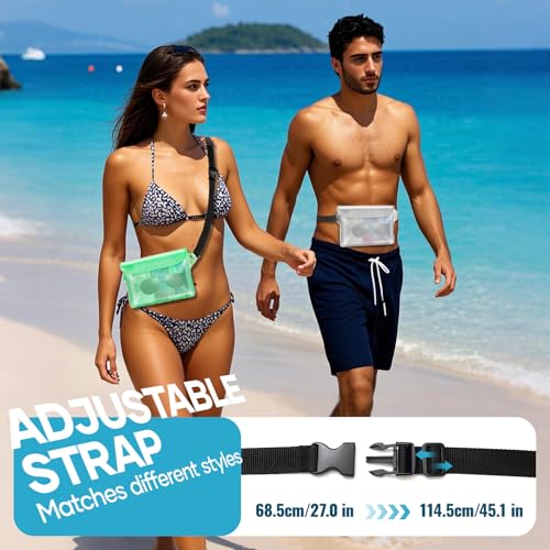 Waterproof Bag Fanny Packs for Women, Floating Beach Bags 2PCS - color: Black&Black
