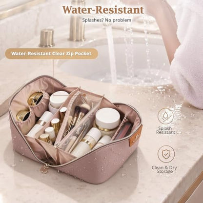 3-in-1 Large Travel Makeup Bag Organizer for Women - color: B07-Grey