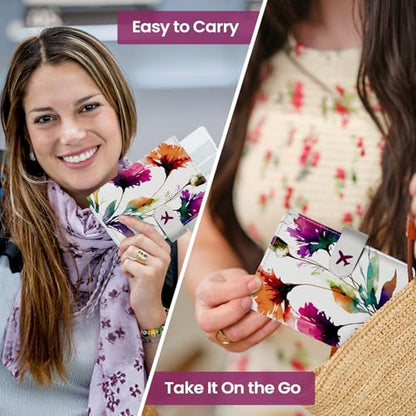 Passport Holder for Travel, RFID Blocking Wallet with Magnetic Closure - color: Z.B-Floral