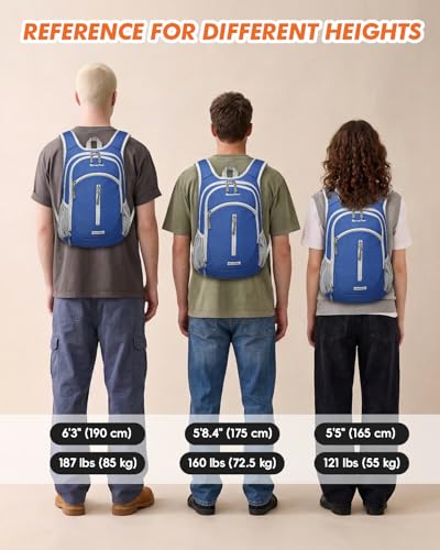 Seektop Small Hiking Backpack Expandable 12L-15L - color: Navy Blue