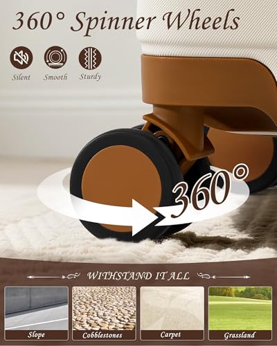 TAKUMI Luggage Sets, Hardside Suitcases with Wheels, White, 3pcs(Backpack) - color: BEIGE BROWN, size: 3 Piece Set(BP)
