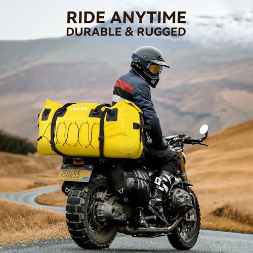 HEETA Waterproof Duffel Bag Travel Motorcycle Dry Bag Backpack 60L/80L/110L - color: Yellow, size: 110L