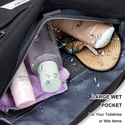 AROME Weekender Bags for Women, Travel Duffel Bag Overnight Weekend Bag - color: Black