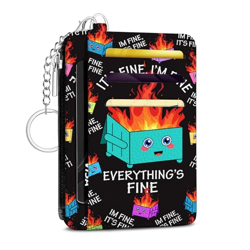 Fire Credit Card Holder Small Wallet for Women - color: Fire