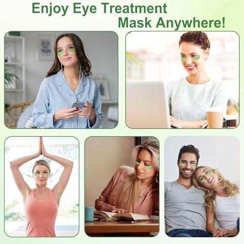 Eye Mask, 30 Pairs Aloe Under Eye Patches for Puffy Eyes and Dark Circles - color: Light Green