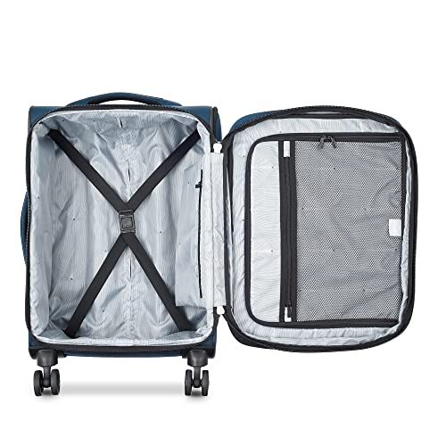 DELSEY PARIS Sky Max 2.0 Softside Expandable Luggage with Spinner Wheels, Blue, Carry-on 21 Inch - color: Blue, size: Carry-on, 21 Inch