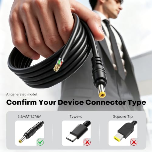WZXHU 65W Laptop Charger for Acer Aspire E15 E5-575 V5 M5 V3 R3 E1 E5 V7 R7 - size: 0.22 x 0.07 in
