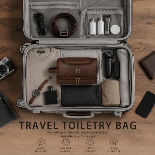 Personalized Toiletry Bag for Men, Initial Custom Gifts for Men - style: R
