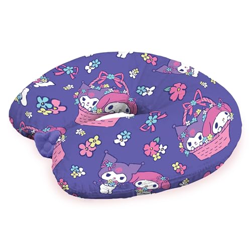 Northwest Sanrio My Melody Flower Basket Fun Travel Neck Pillow, U-Shaped Plush Cushion for Airplane, Traveling, Car, 12x13 inches - color: Flower Basket Fun
