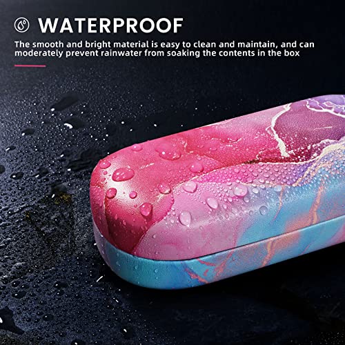 molshine Hard Shell Sunglasses Case,Classic Large Glasses Case for Women Men,Sunglass Eyeglasses - color: Pink